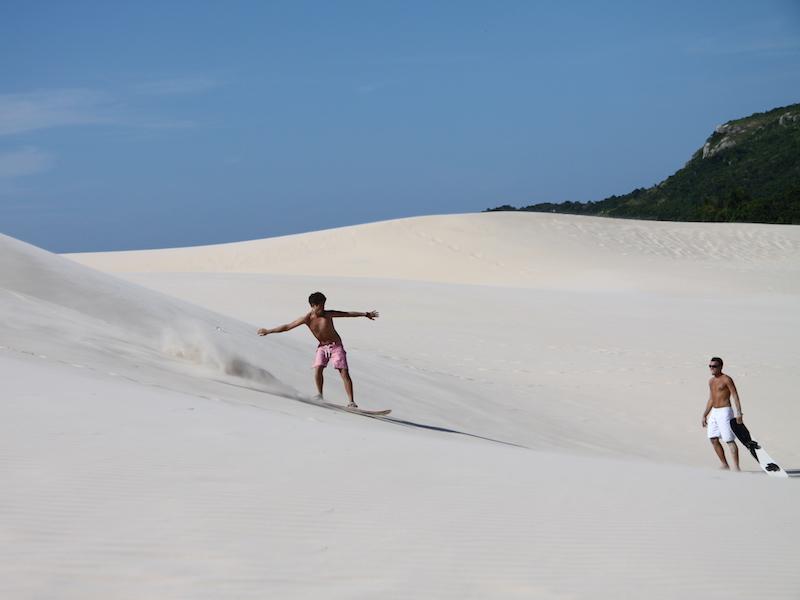 Dunes of the Joaquina beach in Florianopolis