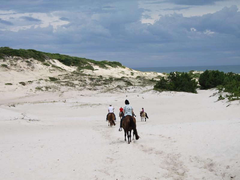 Horse riding at the beach of Mocambique in Florianopolis