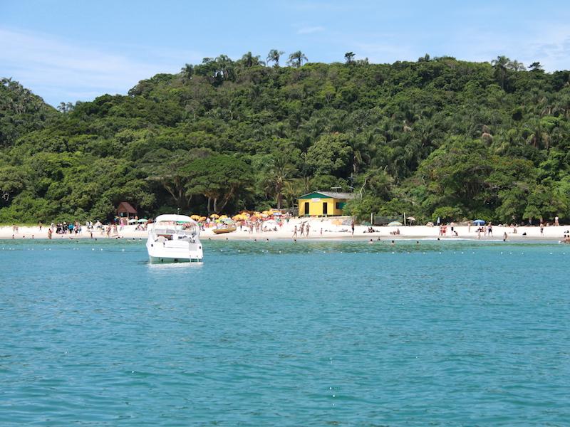 View on a beach and an island in the background Beach in Florianopolis