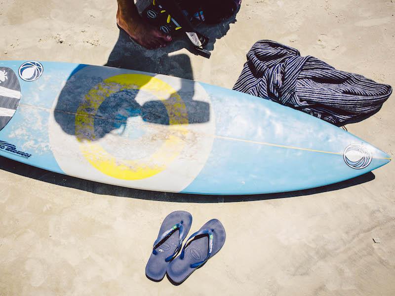 Surf equipment at the beach