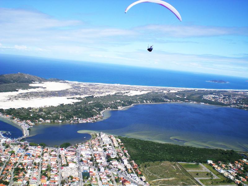 Paragliding over Florianopolis